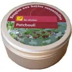 Bougie Patchouli huiles essentielles boite alu