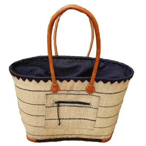 Panier en rabane orange