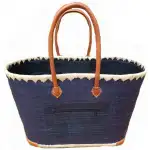 Shopping basket bag in rabane