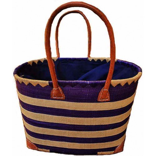 Shopping basket bag in rabane