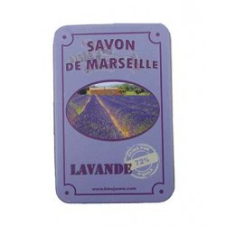 Boite voyage savon de Marseille lavande  