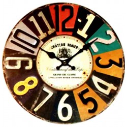 Clock vintage colored