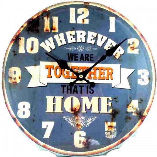 Horloge pendule vintage capsule bleu