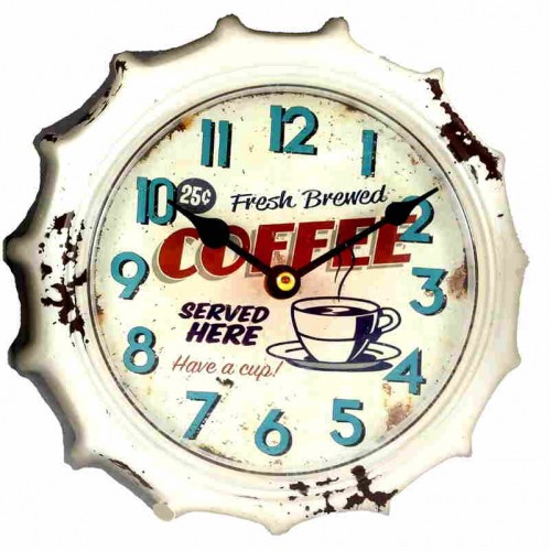 Horloge retro vintage blanche