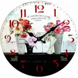 Horloge murale Fleurs vintage