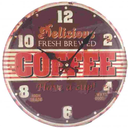 Horloge metal capsule coffee