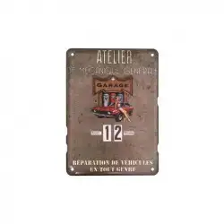 Calendrier Vintage atelier mécanique en métal