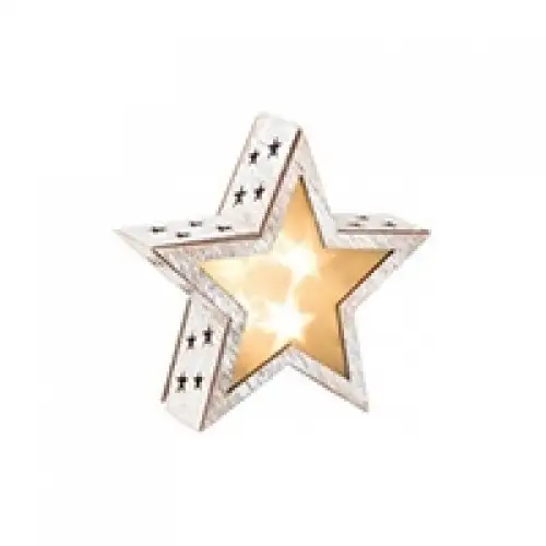 Etoile lumineuse deco Shabby avec Led 