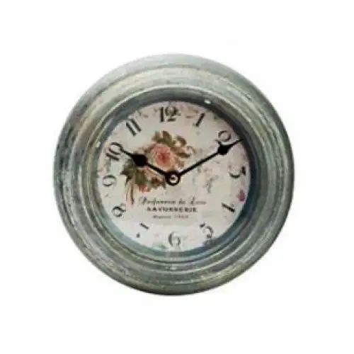Horloge "parfumerie de luxe" cadre zinc