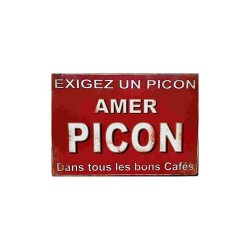 Plaque Picon amer émaillée pour cuisine ou bistrot