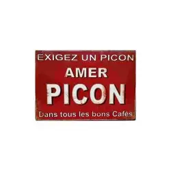 Plaque Picon amer émaillée pour cuisine ou bistrot