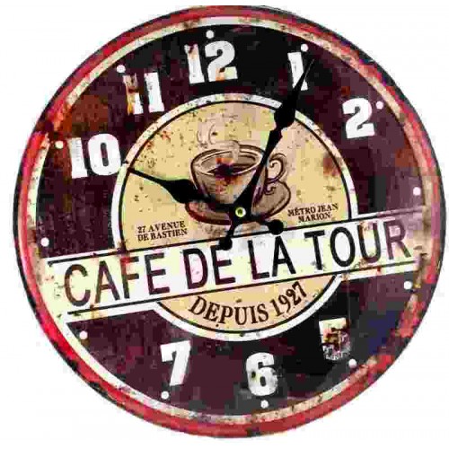 Horloge pendule vintage café