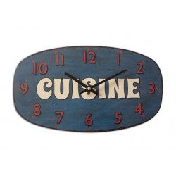 Pendule vintage Cuisine couleur bleue