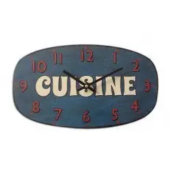 Pendule vintage Cuisine couleur bleue