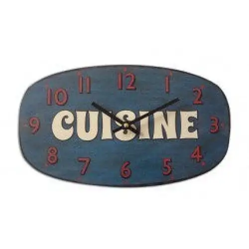 Pendule vintage Cuisine couleur bleue
