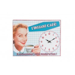 Pendule vintage "l'instant café" 
