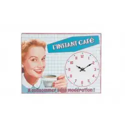 Pendule vintage "l'instant café" 